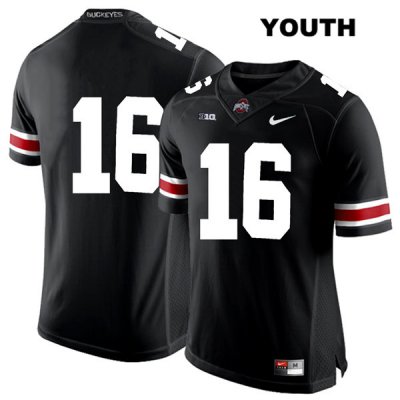 Youth NCAA Ohio State Buckeyes Cameron Brown #16 College Stitched No Name Authentic Nike White Number Black Football Jersey XZ20Q31BQ